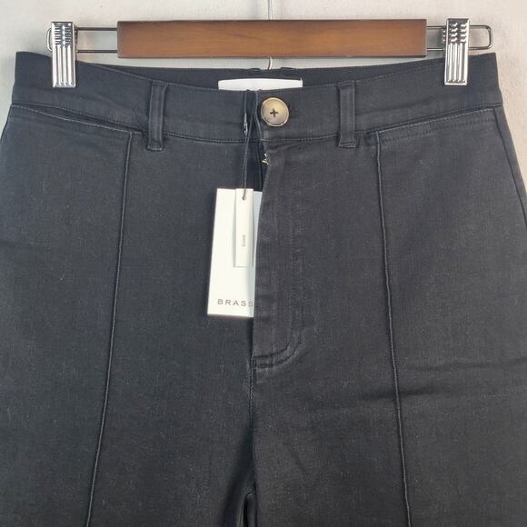 Brass Clothing Women’s Black Wide-Leg Sailor Pant Jeans Size 6 Inseam 30” NWT - Picture 10 of 16